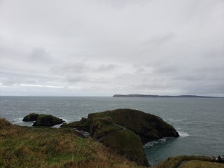 Beautiful view of the sea and the mountains, Northern Ireland.