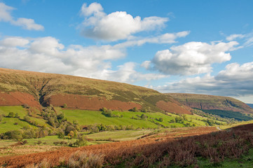 Fototapeta premium Black mountains and the Brecon beacons in the autumn