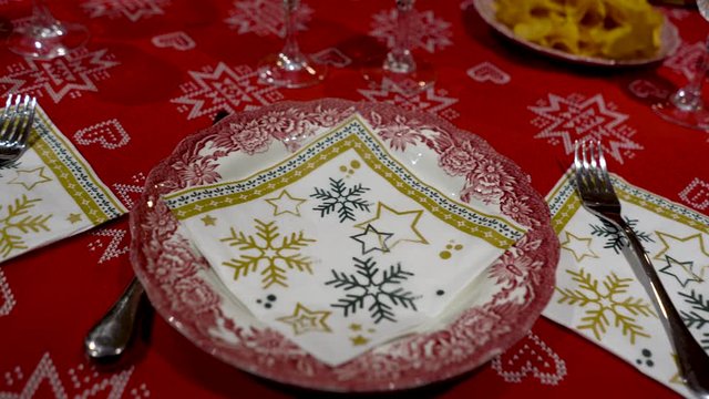 Dishes prepared for family Christmas dinner
