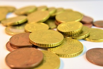 Monedas de euro de diversos importes