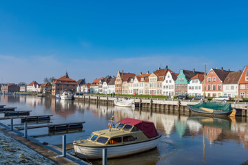 Hafen von Glückstadt in Schleswig-Holstein