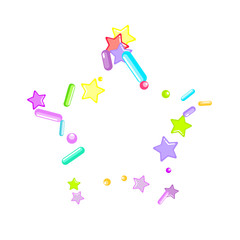 Sprinkles grainy. Cupcake donuts, dessert, bakery