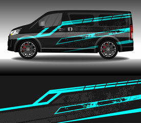 Car wrap decal design vector, custom livery race rally car vehicle sticker and tinting. © 21graphic