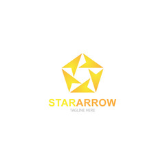 Naklejka premium Star arrow logo design