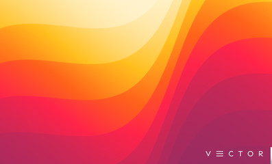 Abstract wavy background with curves lines. Concept of cover with dynamic effect. Vector illustration for design.