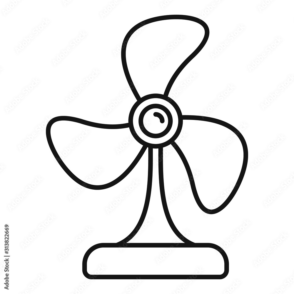 Aufkleber computer fan icon. outline computer fan vector icon for web design isolated on white background
