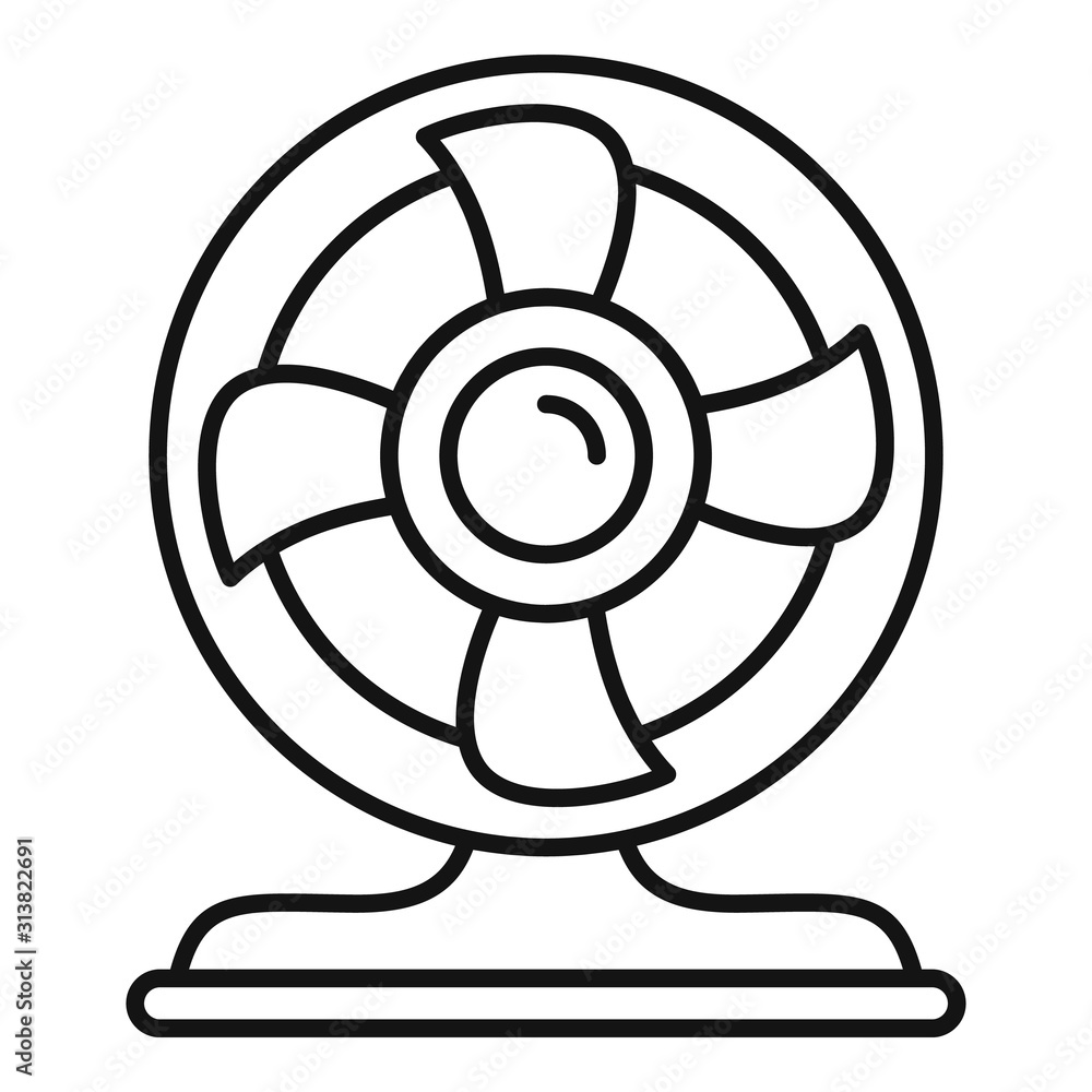 Poster turbo fan icon. outline turbo fan vector icon for web design isolated on white background
