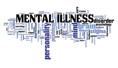 Mental illness word cloud