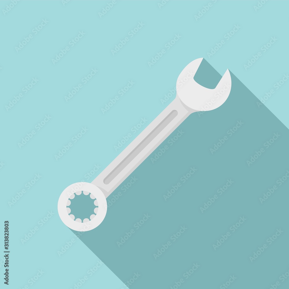 Poster fix wrench icon. flat illustration of fix wrench vector icon for web design