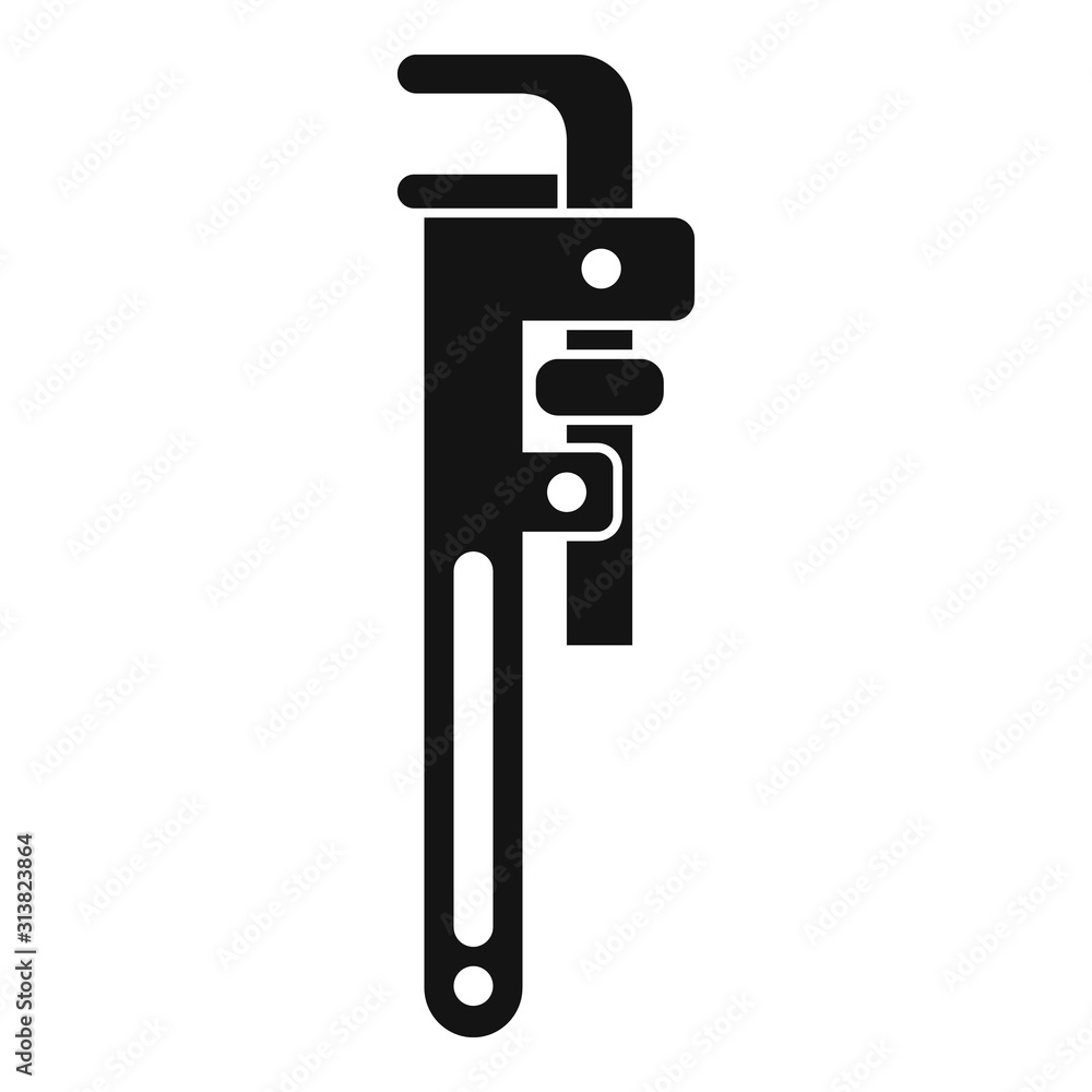 Aufkleber adjustable wrench icon. simple illustration of adjustable wrench vector icon for web design isolated