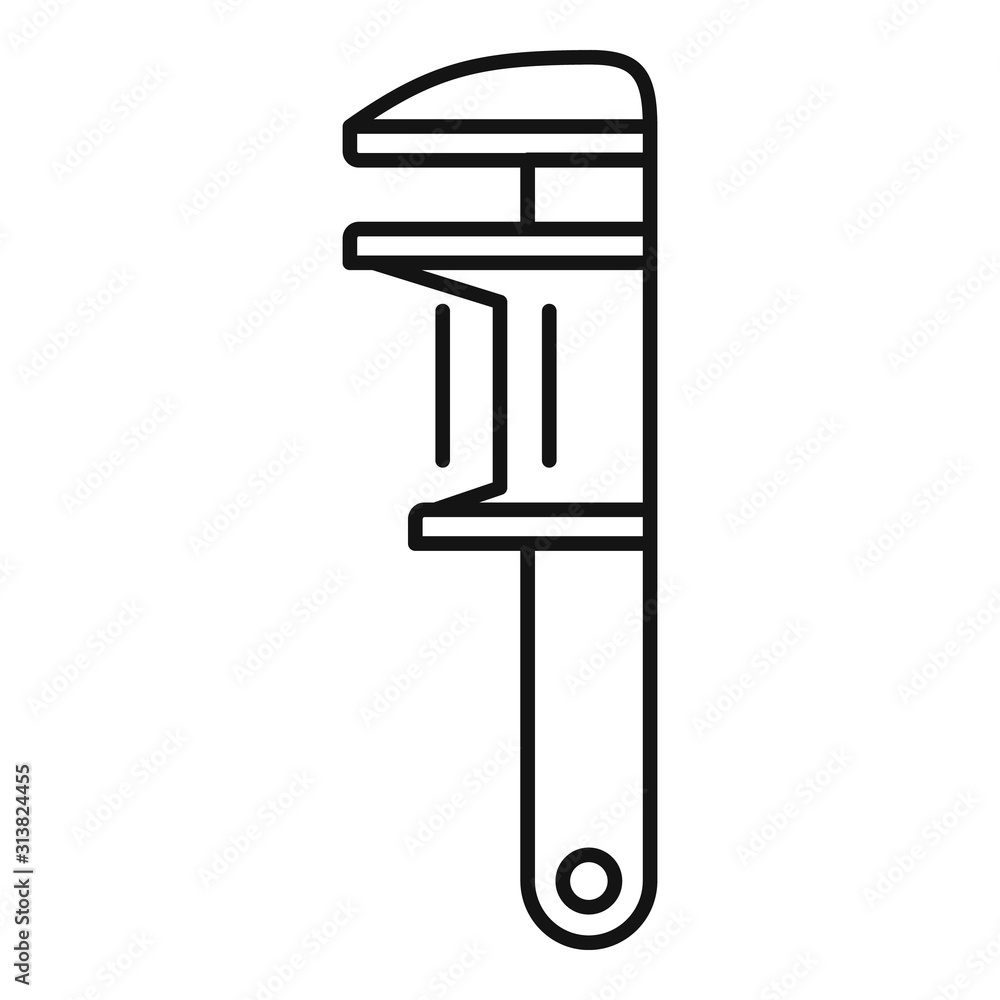 Poster key wrench icon. outline key wrench vector icon for web design isolated on white background
