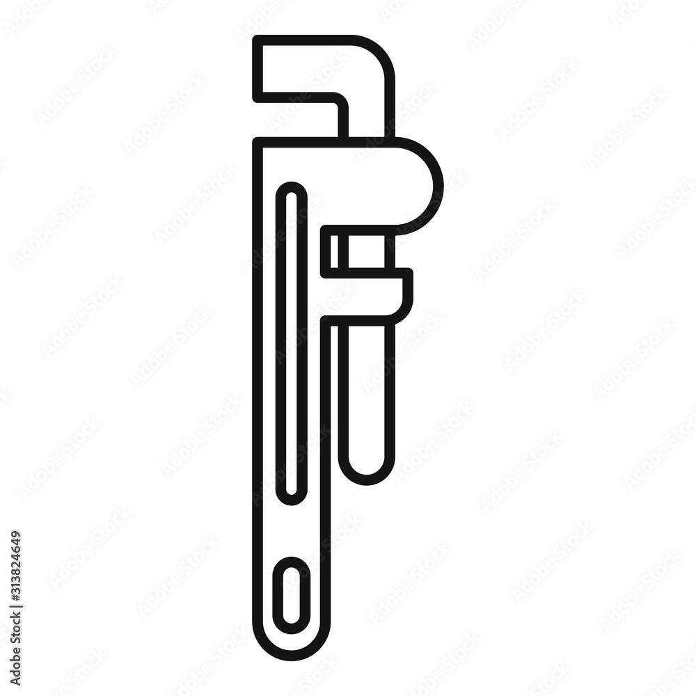 Aufkleber service wrench icon. outline service wrench vector icon for web design isolated on white background