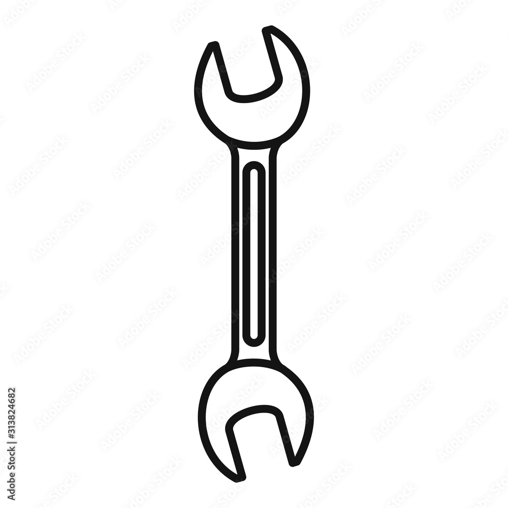 Aufkleber wrench tool icon. outline wrench tool vector icon for web design isolated on white background