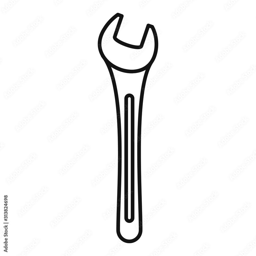 Poster restore wrench icon. outline restore wrench vector icon for web design isolated on white background
