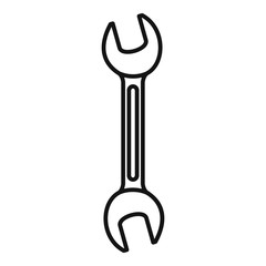 Wrench tool icon. Outline wrench tool vector icon for web design isolated on white background