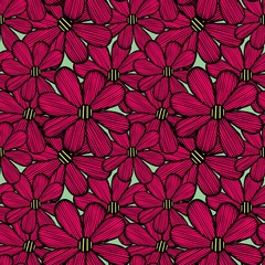 SEAMLESS PATTERN WITH DRAWN COLORS IN VECTOR