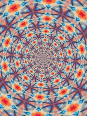 Colorful digital graphic kaleidoscope symmetry mandala style in laser light sunray trial pattern, Tie Dye , spiderweb art abstract background for art projects, banner, business,   card, 3D, template