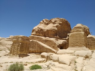 Petra Town, Jordan July 3th 2019 - Beauty of rocks and ancient architecture