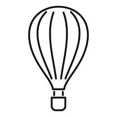 Fun air balloon icon. Outline fun air balloon vector icon for web design isolated on white background