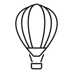 Retro air balloon icon. Outline retro air balloon vector icon for web design isolated on white background