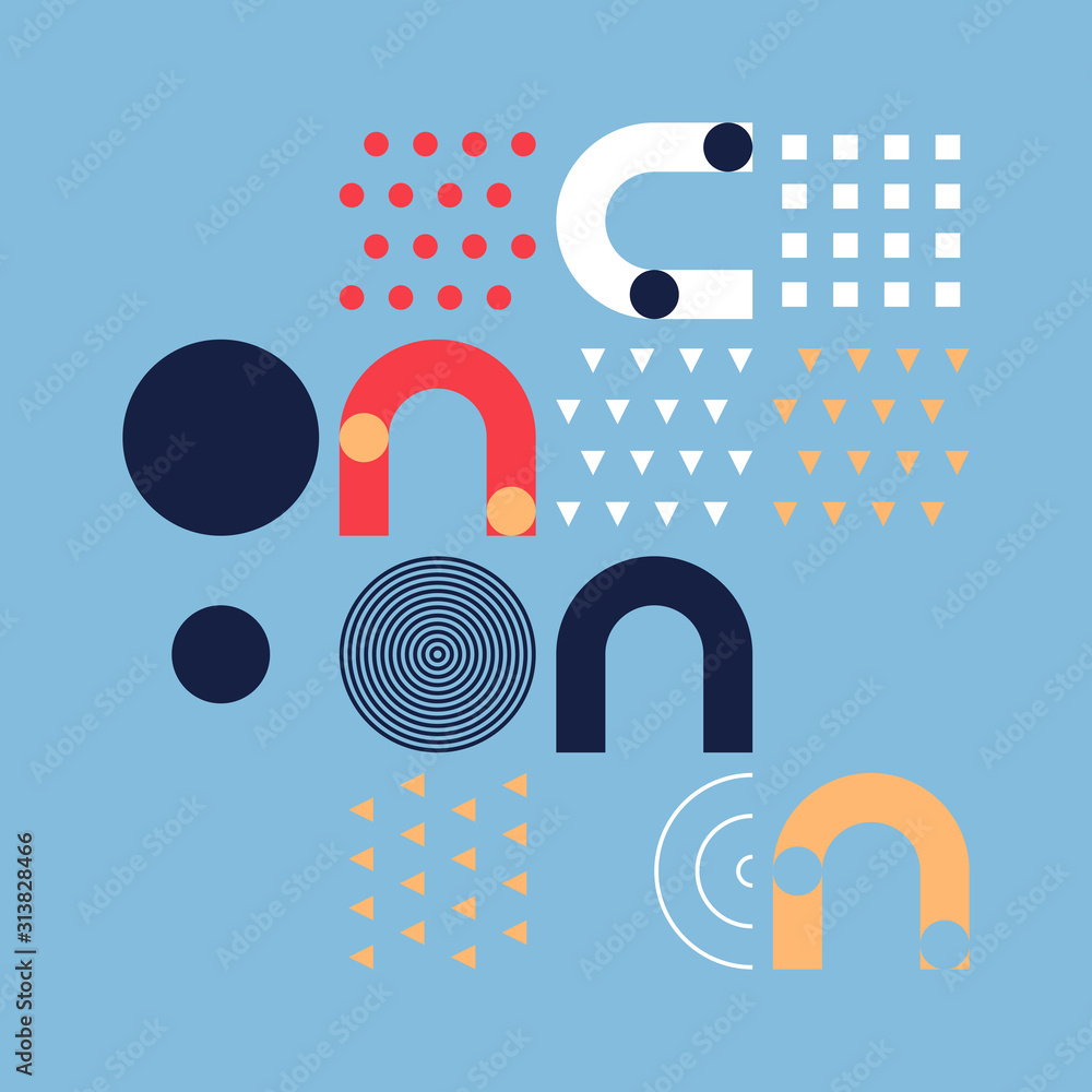 Poster minimal geometric pattern design