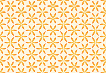 Watercolor seamless geometric pattern design illustration. Background texture. In yellow, orange colors, white background.