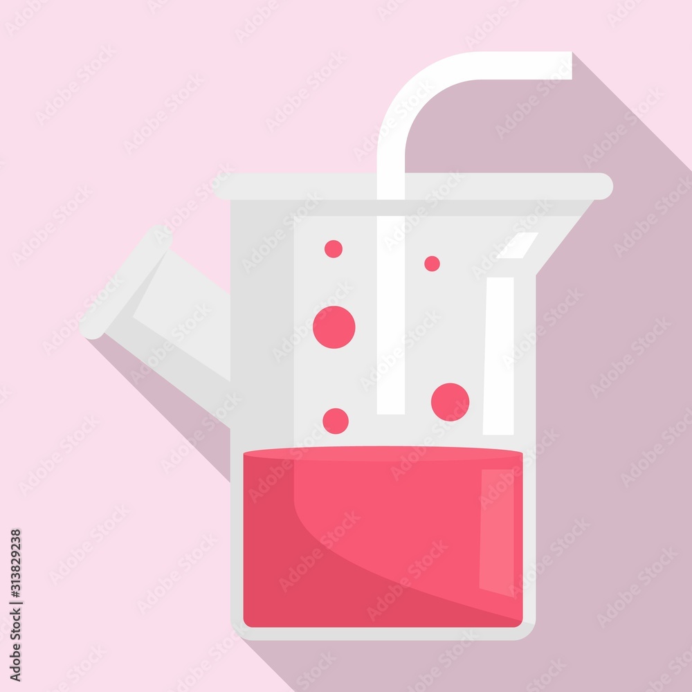 Poster medical boiling flask icon. flat illustration of medical boiling flask vector icon for web design
