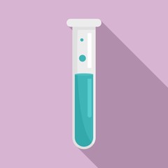 Boiling test tube icon. Flat illustration of boiling test tube vector icon for web design