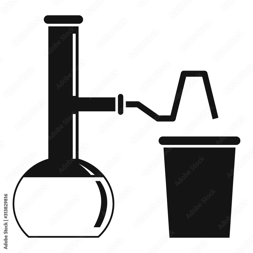 Poster pipe flask glass lab icon. simple illustration of pipe flask glass lab vector icon for web design is