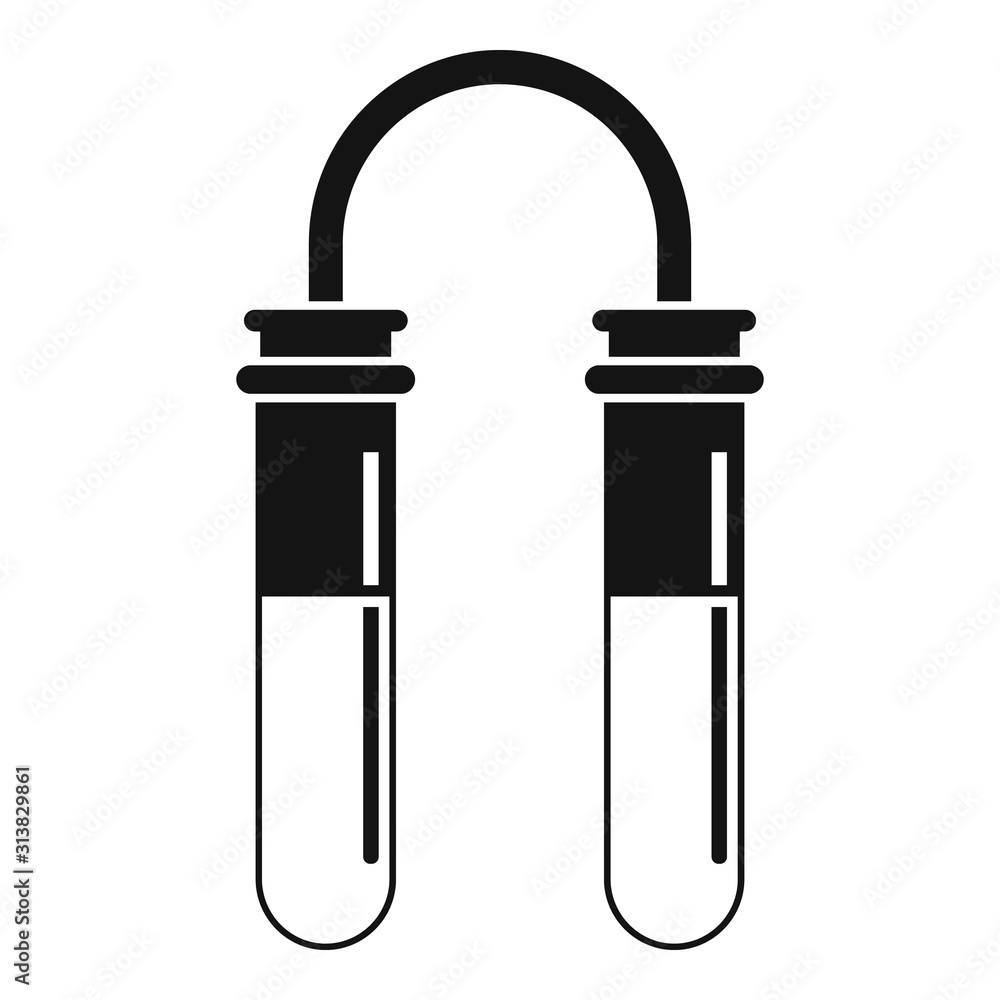 Poster double test tube lab icon. simple illustration of double test tube lab vector icon for web design is