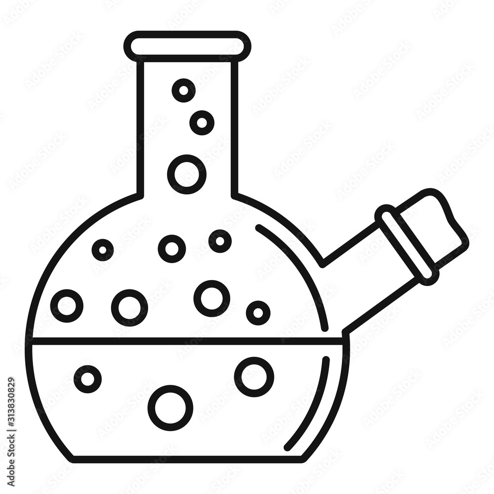 Leinwandbilder cork boiling flask icon. outline cork boiling flask vector icon for web design isolated on white bac