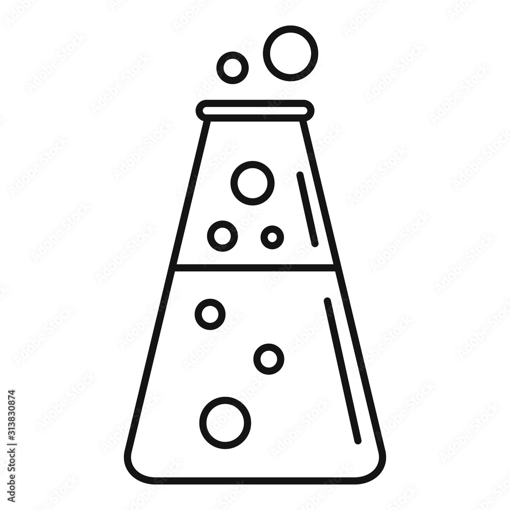Poster lab boiling pot icon. outline lab boiling pot vector icon for web design isolated on white backgroun