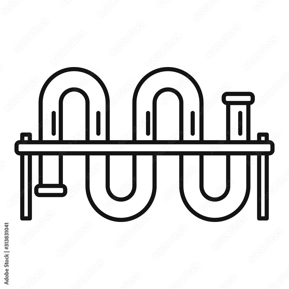 Poster lab pipe icon. outline lab pipe vector icon for web design isolated on white background