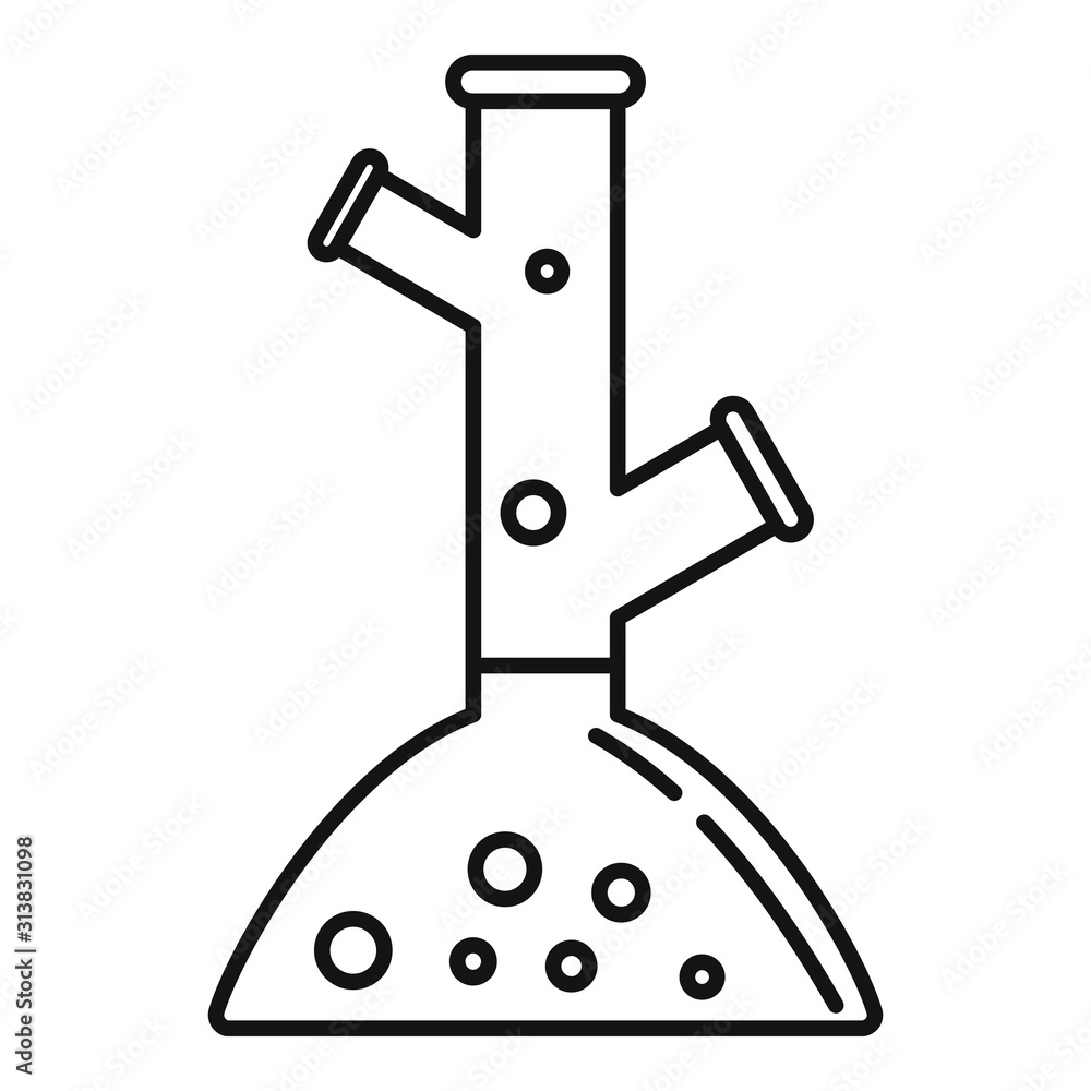 Poster lab flask icon. outline lab flask vector icon for web design isolated on white background