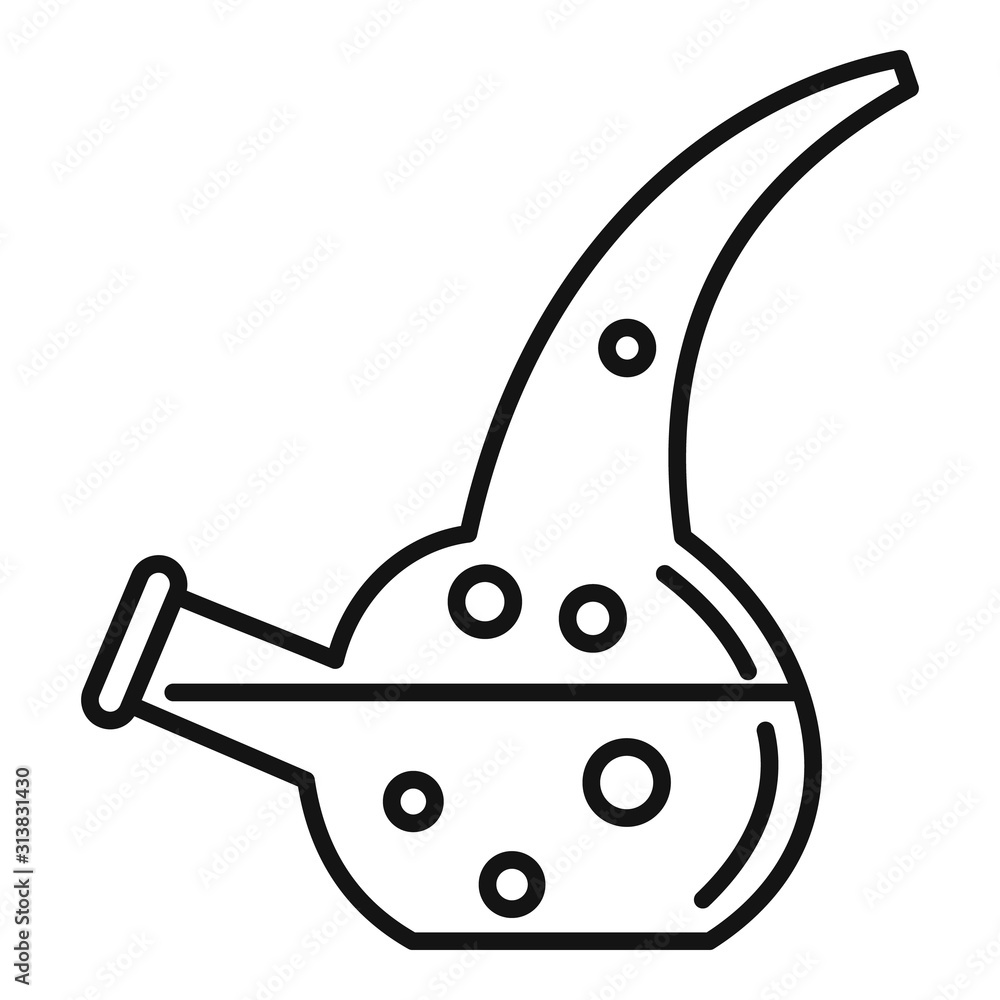 Poster lab potion flask icon. outline lab potion flask vector icon for web design isolated on white backgro