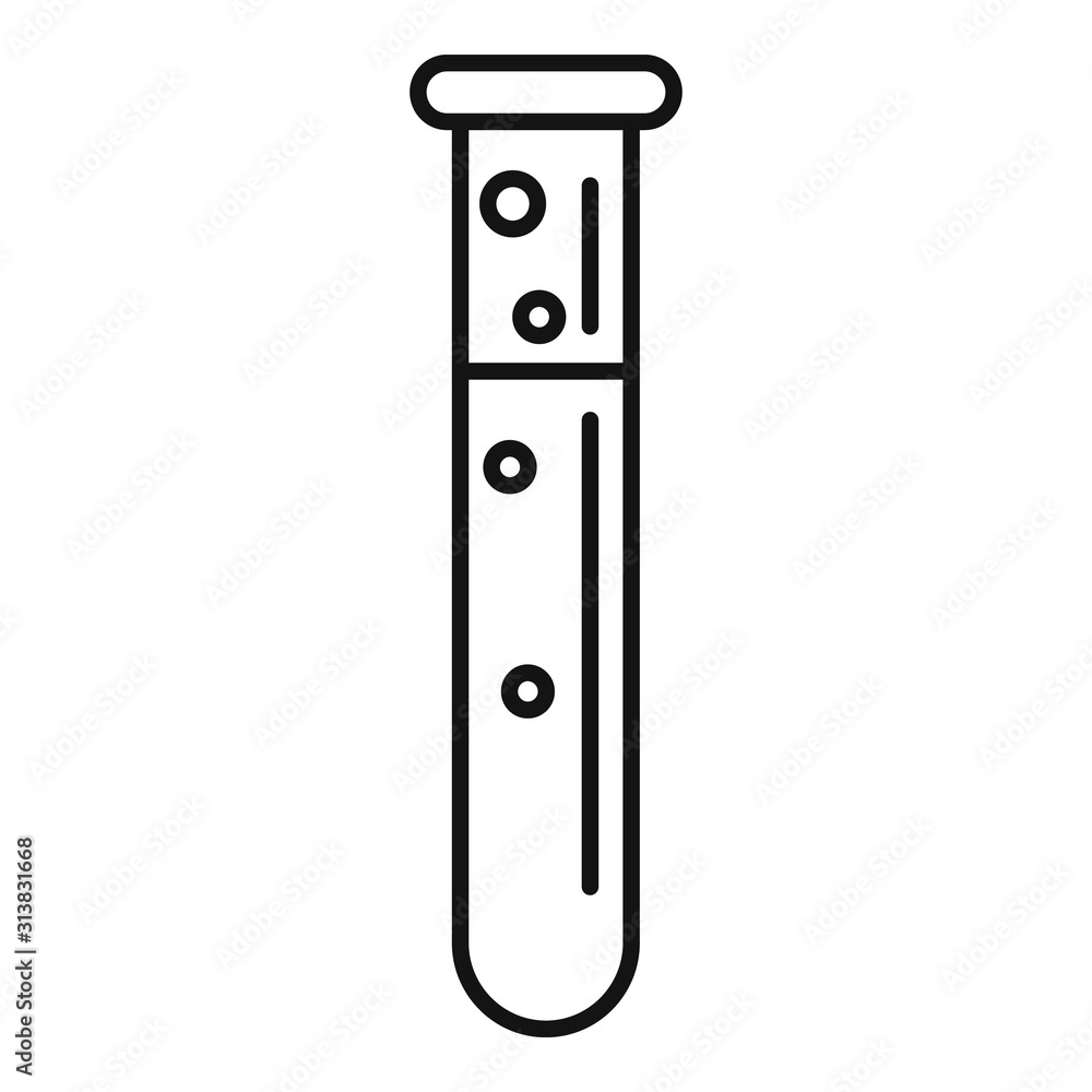 Poster boiling test tube icon. outline boiling test tube vector icon for web design isolated on white backg
