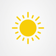 Sun icon. summer symbol vector illustration.