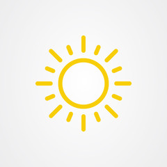 Sun icon. summer symbol vector illustration.