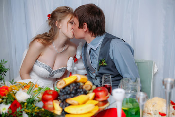 Bride and groom, a couple of newlyweds