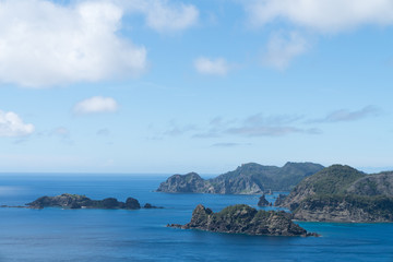 小笠原父島　三日月山展望台からみた兄島弟島の景色