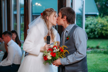 Bride and groom, a couple of newlyweds