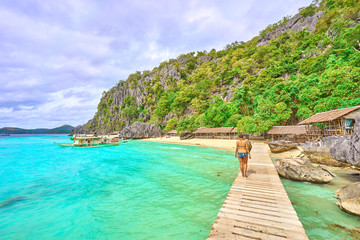 Idyllic Banul Beach on Coron Island -  Palawan, Philippines