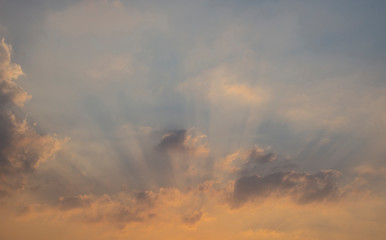 Vibrant colors in the evening sky.