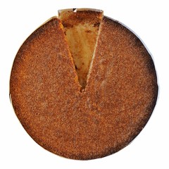 hazelnut pie isolated over white