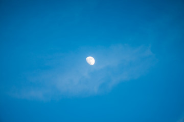 Naklejka na ściany i meble moon on blue sky