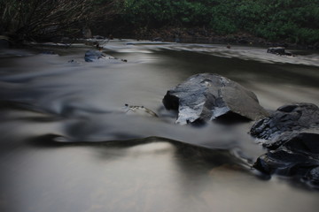 Long exposure of flowing water