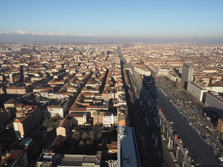Aerial view of Turin
