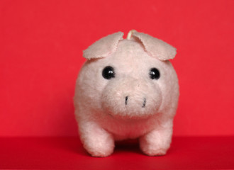 pink plush pig