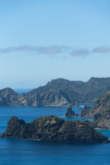 小笠原父島　三日月山展望台からみた兄島弟島の景色
