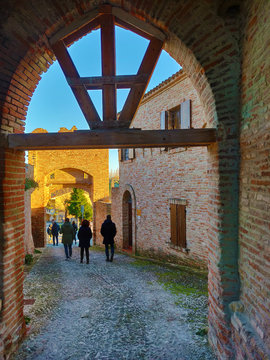 Coriano Castle, Italy. Interior of the tower